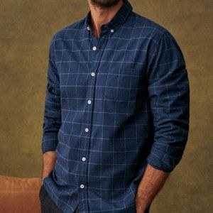 Octobre "Charlie" Flannel Button Down - Large - Navy Checks